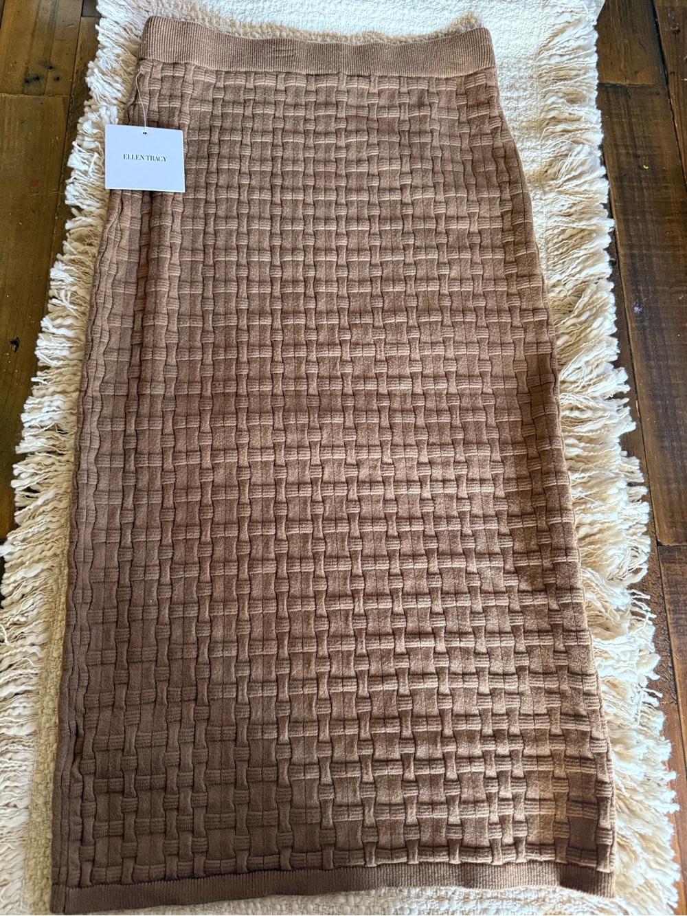 ELLEN TRACY Camel Tube Dress Strapless S NWT